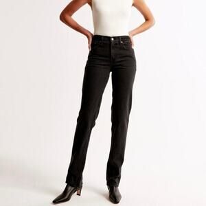 Abercrombie & Fitch 90s Straight Mid Rise Curve Love Jeans Women’s Size 32 SHORT